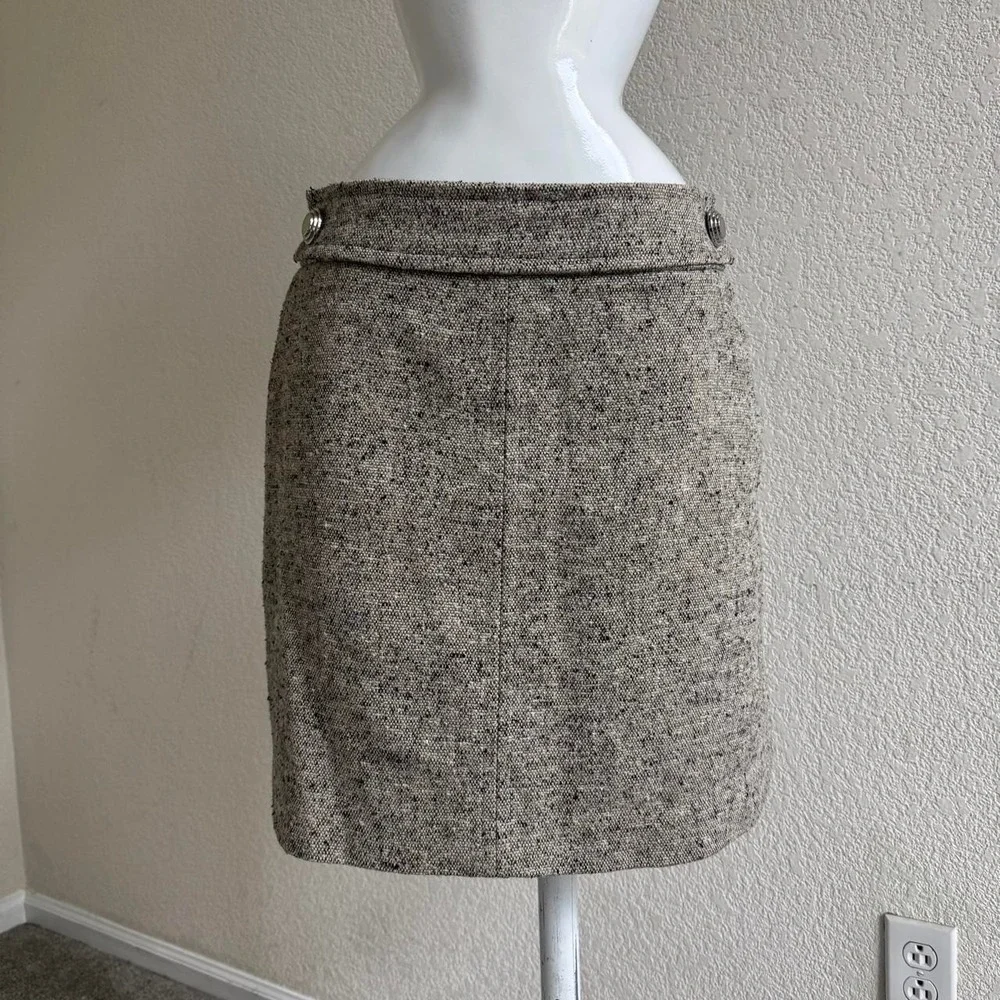 Tory Burch tab tweed midi skirt size 12